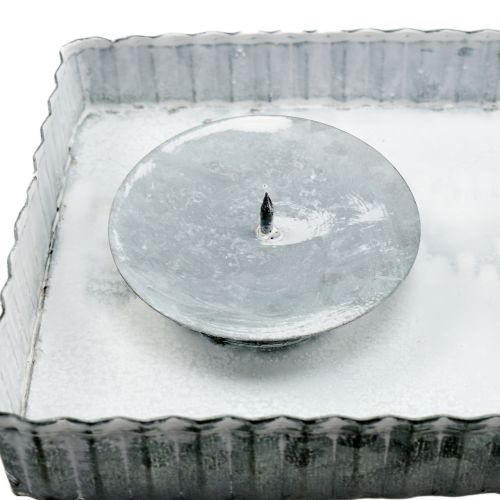 Floristik24 Taca z 4 świecznikami ocynk 40cm x 12,5cm 1szt.
