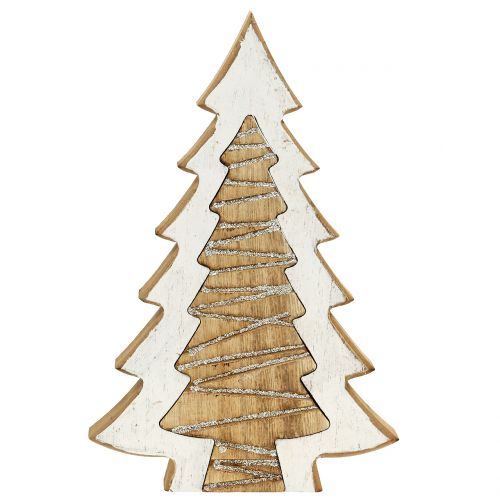Floristik24 Jodła w jodełce natura/krem 25,5cm x 16,5cm
