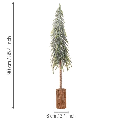 Sztuczna choinka z podstawą, matowa, jako dekoracja zimowa, 90cm | Floristik24.pl