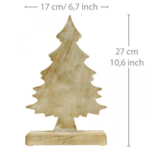 Floristik24 Deco Fir Tree Wood White Washed Christmas Fir 27×17×5cm