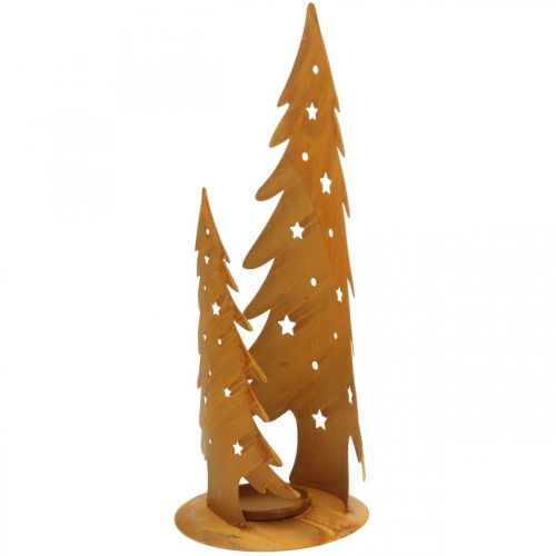 Produkt Latarnia Choinki, metalowa dekoracja w patynie, Boże Narodzenie W46cm S25,5cm
