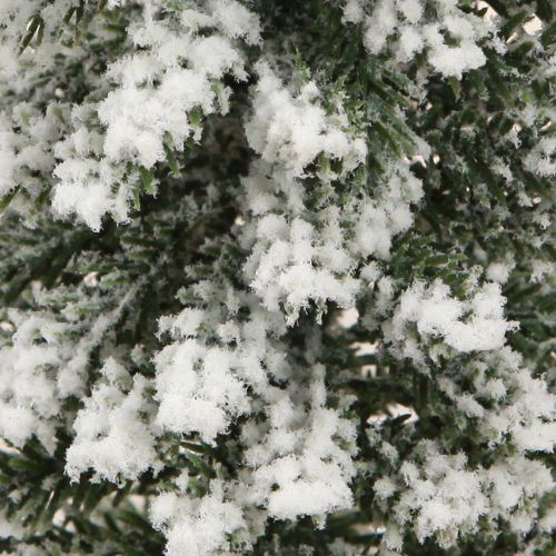 Floristik24 Ozdoba choinkowa w kolorze śnieżnozielonym białym Ø6cm W30cm 3szt