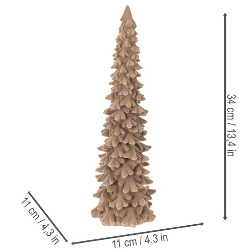 Dekoracyjna choinka z frędzlami do zimowej dekoracji, 34 cm | Floristik24.pl