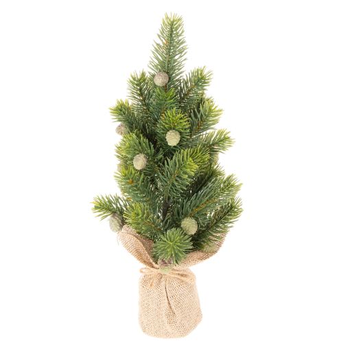 Sztuczna choinka w worku jutowym, mała ozdoba stołu, mini choinka, 38 cm kupić | Floristik24.pl