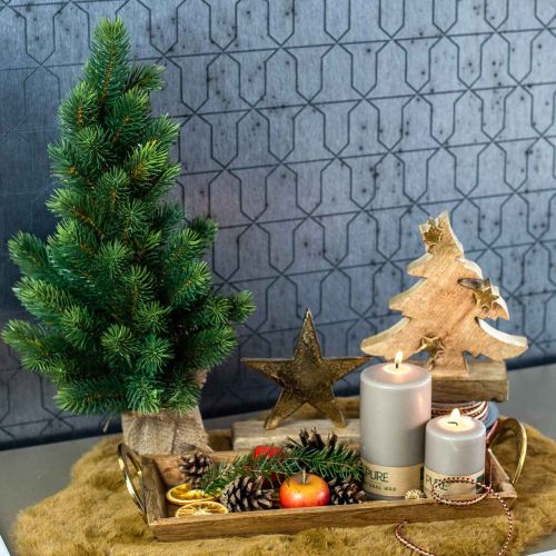 Floristik24 Choinka w worku jutowym 47cm