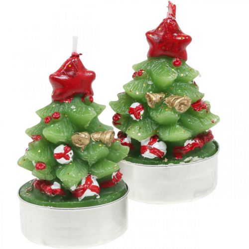 Floristik24 Podgrzewacze Christmas tea light jodła wys.6,5cm 6szt