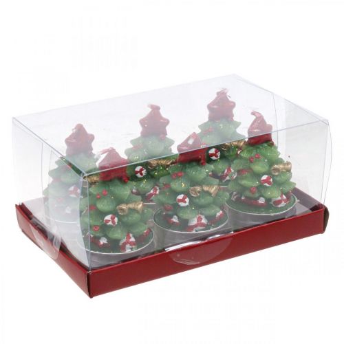 Floristik24 Podgrzewacze Christmas tea light jodła wys.6,5cm 6szt