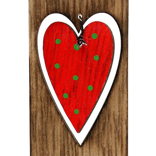 Floristik24 Ozdoby choinkowe drewniana świeca brązowa 15cm L28cm 8szt