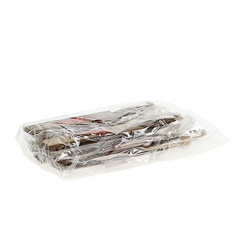 Floristik24 Ozdoby choinkowe drewniana świeca brązowa 15cm L28cm 8szt