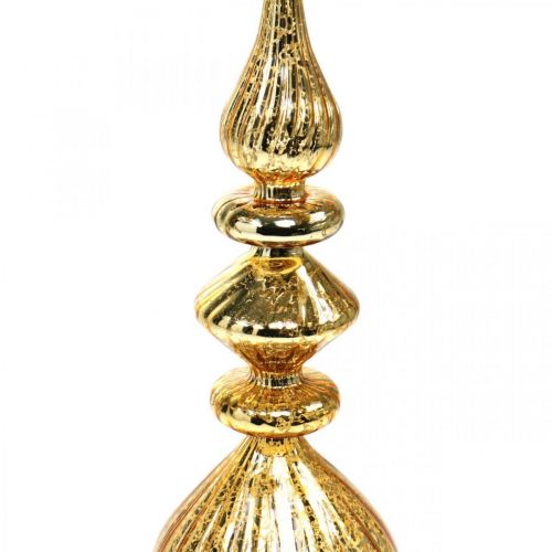Produkt Wierzchołek choinki złota ozdoba świąteczna ze szkła Wierzch choinki wys.35cm