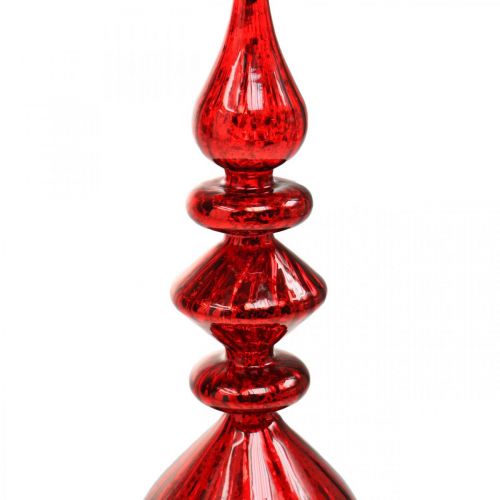 Produkt Wierzchołek choinki czerwona szklana ozdoba Świąteczny wierzch Choinka wys.35cm