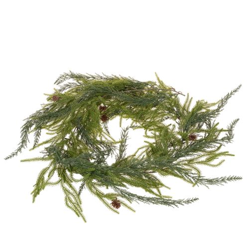 Girlanda ze sztucznych gałązek sosnowych z szyszkami do dekoracji adwentowych 218 cm | Floristik24.pl