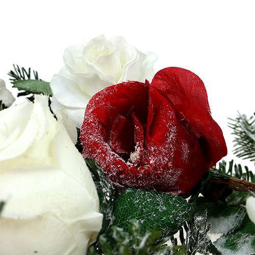 Produkt Wianek jodłowy z różami śnieżny 180cm