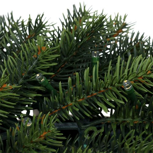 Floristik24 Wianek z lampek LED Zielony Ø40cm 49L