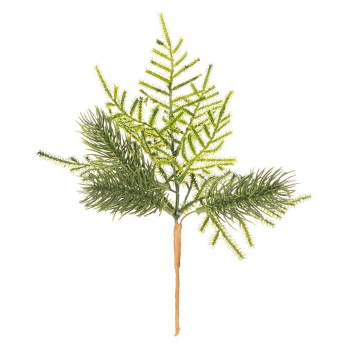 Sztuczna gałązka jodły do dekoracji świątecznych, 22 cm, 2 szt. | Floristik24.pl