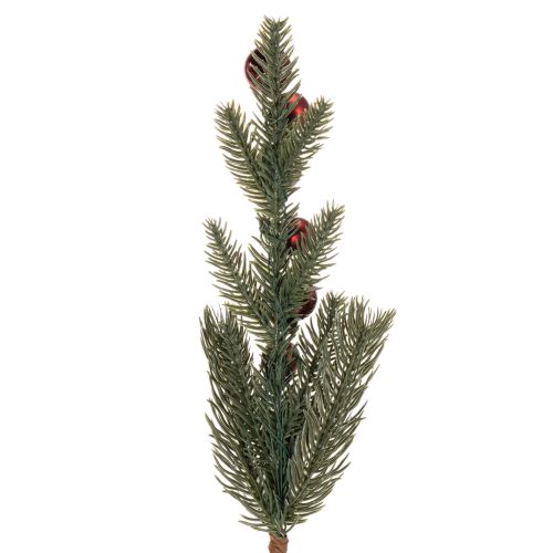 Sztuczna gałązka jodły z bombkami, 48 cm, 2 szt. | Floristik24.pl