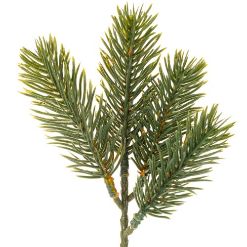 Sztuczna zielona gałązka jodły do dekoracji zimowych, 25 cm, 24 sztuki