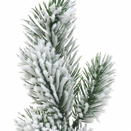 Floristik24 Gałąź jodły zielonej pokryta śniegiem 39cm 8 szt