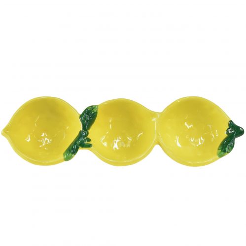 Floristik24 Ceramiczne miski na tapas, cytrynowa dekoracja stołu 28,5 cm W4 cm