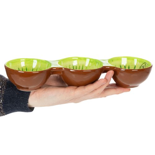 Produkt Ceramiczna miska z motywem kiwi, letnia dekoracja do stylowego serwowania tapas i przekąsek, 30 cm