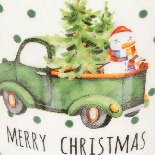 Kubek ceramiczny Merry Christmas motyw samochodu świątecznego 10cm 2 szt. | Floristik24.pl