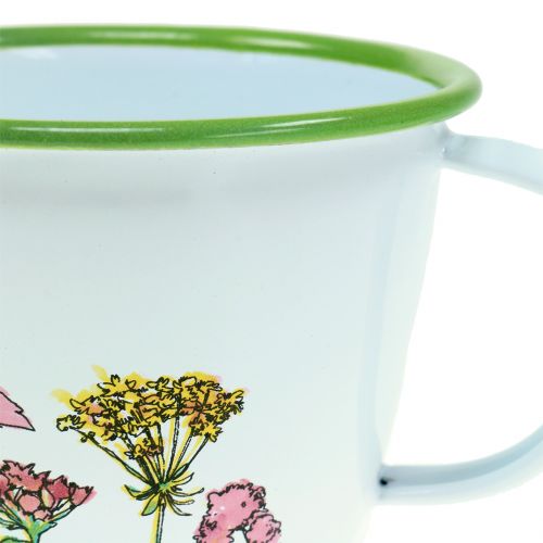Produkt Dekoracyjna doniczka kubek emaliowany Ø11cm H8cm
