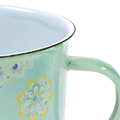 Produkt Dekoracyjny kubek doniczka Mandala emaliowana Ø13cm H12cm