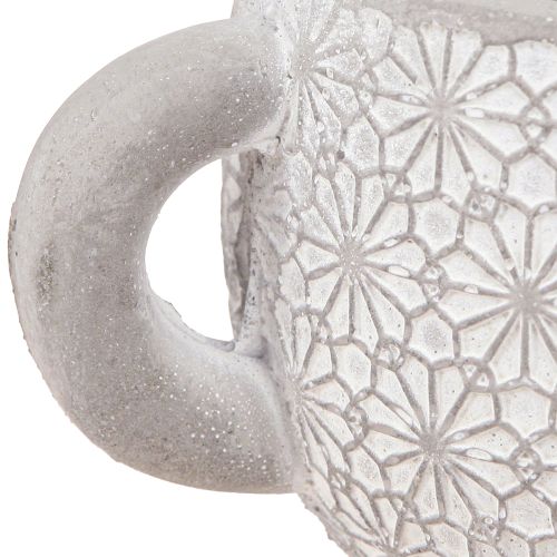 Produkt Ceramiczna donica dekoracyjna do czajnika biała myta 16×10,5×8cm 3 szt