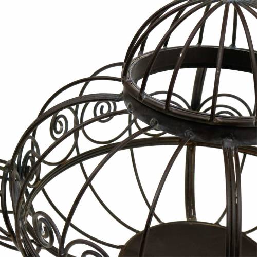 Floristik24 Dekoracyjna doniczka do czajnika metalowa ciemnobrązowa Ø28cm W24cm