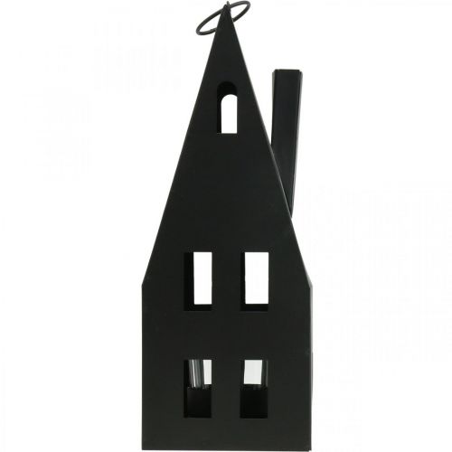 Floristik24 Podgrzewany domek, lekki dom metalowy czarny Ø4,4cm W24cm