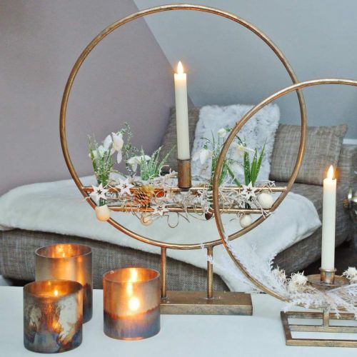 Słoik na świecę, lampion dekoracyjny, dekoracja stołu antyczny wygląd Ø9,5cm H10cm 4szt.
