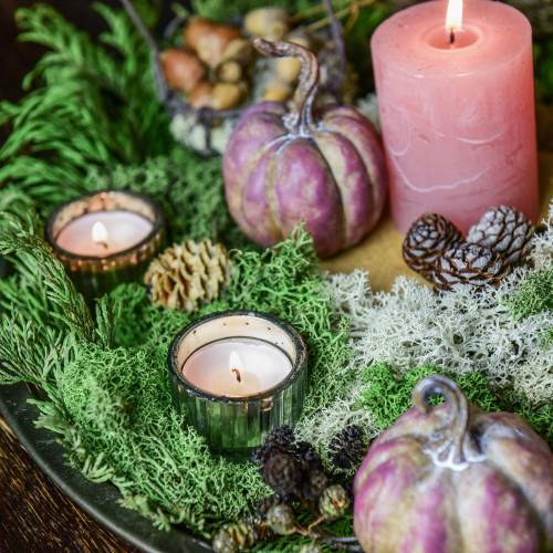 Floristik24 Słoik na tealight vintage farma srebrny Ø4,8cm H3cm 4szt.