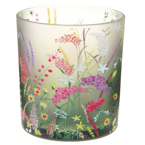 Produkt Świecznik na tealighty szklany wiosenne letnie kwiaty wys. 8cm 6 szt