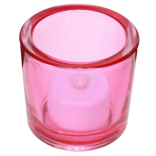 Produkt Szklane lampiony na podgrzewacze, kolorowe, różne, Ø6,5cm, wys.6cm, 6 szt.