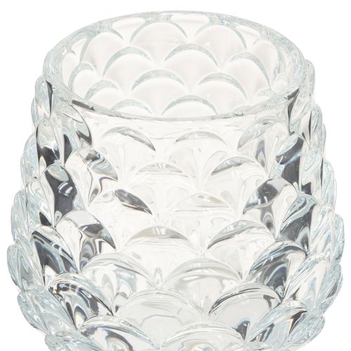 Produkt Szklany świecznik w kształcie stożka z podstawą wys. 19,5/22,5 cm, zestaw 2 szt.