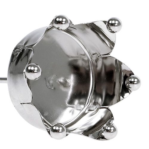 Produkt Świecznik na tealighty korona srebrny Ø4,8cm 4 szt