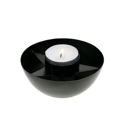 Floristik24 Podstawka pod tealight Metal Ø10cm H4cm Black 1szt.