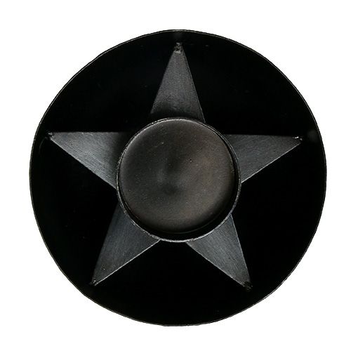 Floristik24 Podstawka pod tealight Metal Ø10cm H4cm Black 1szt.