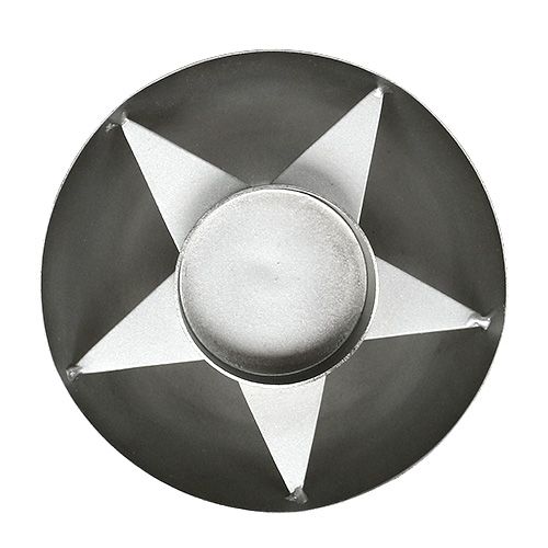Floristik24 Podstawka na tealight srebrna Ø10cm H4cm 1szt.