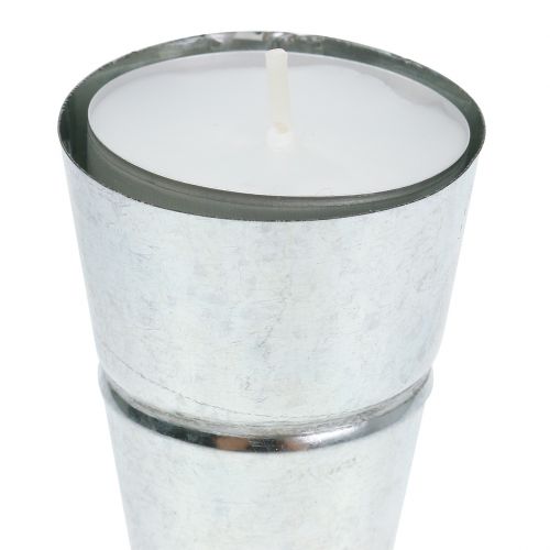 Floristik24 Podstawka pod tealight srebrna Ø4,5cm H14cm 8szt.