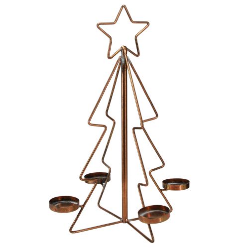 Produkt Świecznik na podgrzewacze Choinka dekoracja stołu brąz Ø27cm W38cm