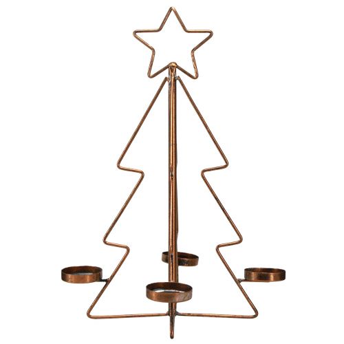 Produkt Świecznik na podgrzewacze Choinka dekoracja stołu brąz Ø27cm W38cm