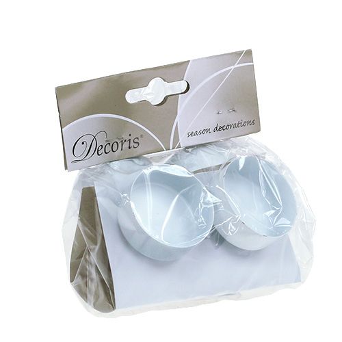 Floristik24 Podstawka pod tealight biała Ø4cm L7cm 4szt.