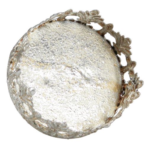 Floristik24 Świecznik na tealighty ze szkłem do podłączenia vintage srebrny Ø5,5cm W8cm 4szt