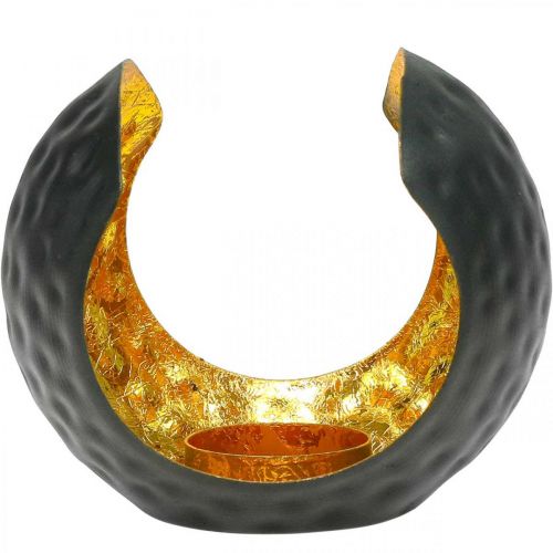 Produkt Świecznik na tealighty czarne złoto dekoracja stołu metal 12×9×10cm