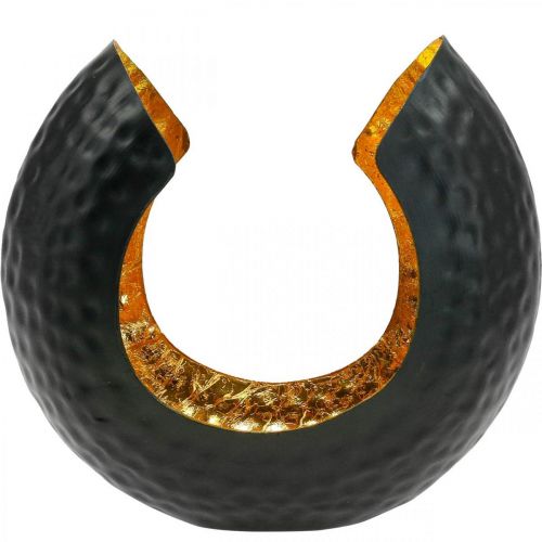 Produkt Świecznik na tealighty czarne złoto dekoracja stołu metal 19×11×17cm