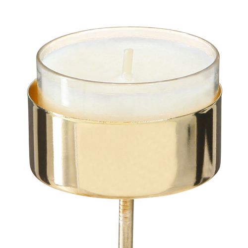 Produkt Świecznik na tealighty do zatykania metalowy złoty W9cm 8 szt