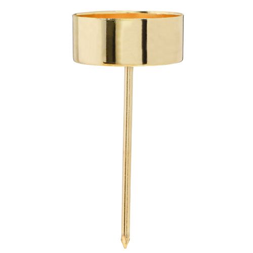 Produkt Świecznik na tealighty do zatykania metalowy złoty W9cm 8 szt