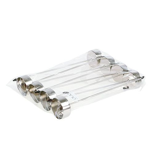 Produkt Świecznik na tealighty do zatykania srebrny 21cm 8 szt