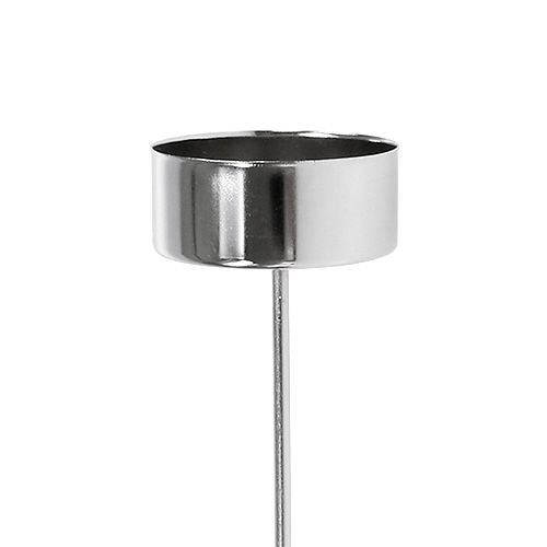Produkt Uchwyt na tealight do przyklejania srebrny 31cm 8szt.